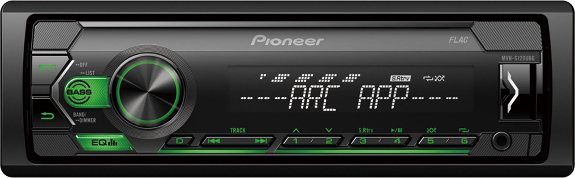 Pioneer Mp3/WMA/WAV/FLAC/USB lejátszó zöld MVH-S120UBG