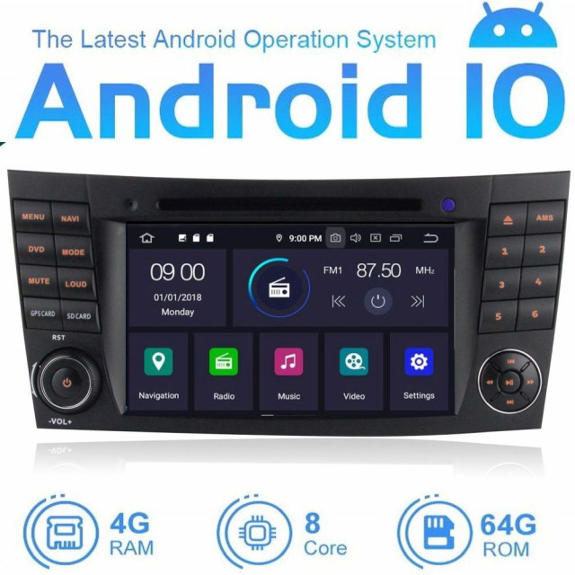 Mercedes W211 Multimédia Android 10.0 OS MWMA1O