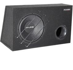 Gladen Audio 25cm 200W mélysugárzó+láda M-LINE 10 VB